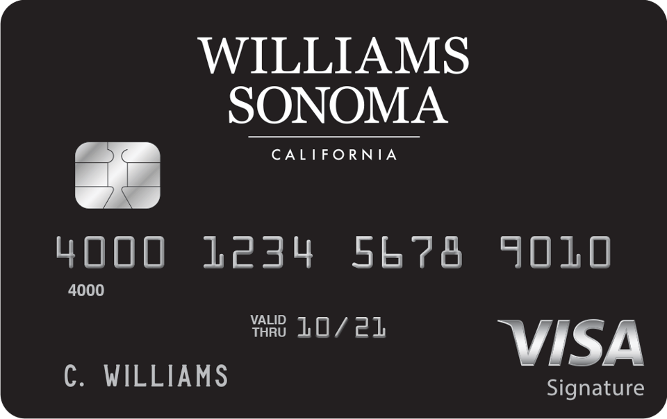 Activate your new Williams Sonoma Visa ® Credit Card Today