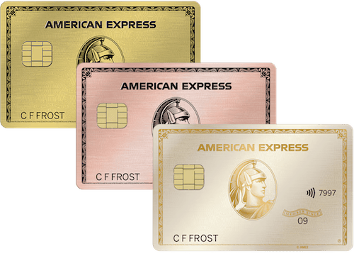 Images of all three Amex Gold Cards