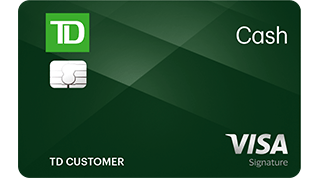 Card image of the TD Cash Secured Credit Card