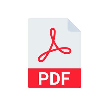 Large red and white icon for Adobe PDF document