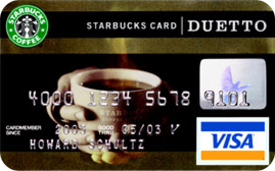 Starbucks Duetto Visa Card