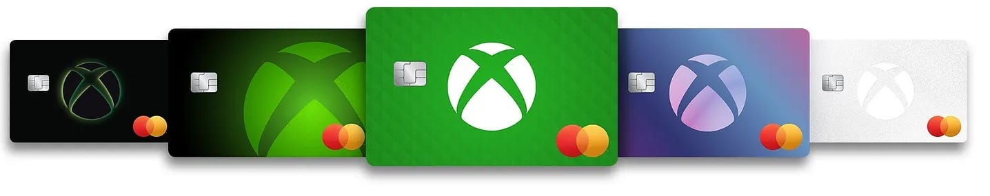 Five Xbox Mastercard Cards